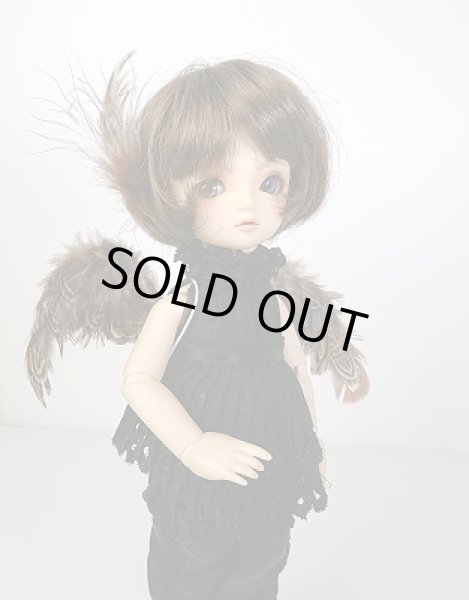 画像1: 鳥の羽根のハネ　茶　SSS (1)