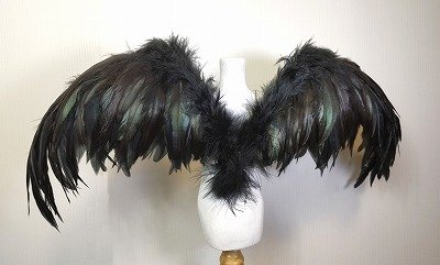 画像3: 鳥の羽根のハネ　玉虫黒 M