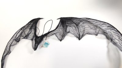 画像3: 刺繍羽コウモリ型 L 黒